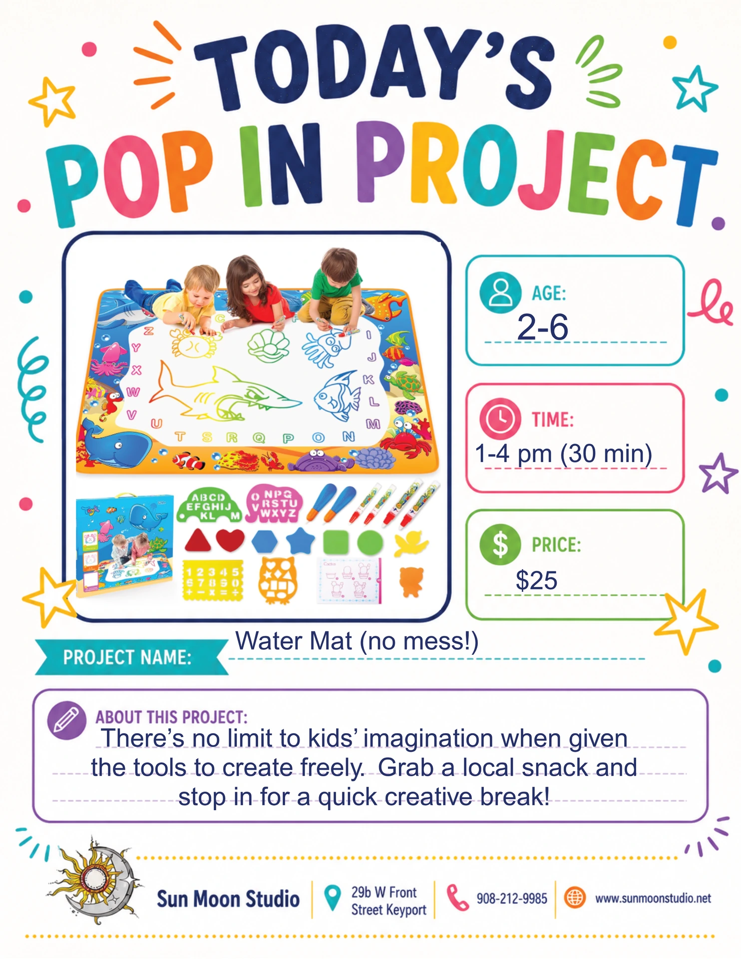 Kids pop up activity