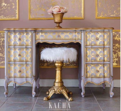 Gold decorative rub on transfer